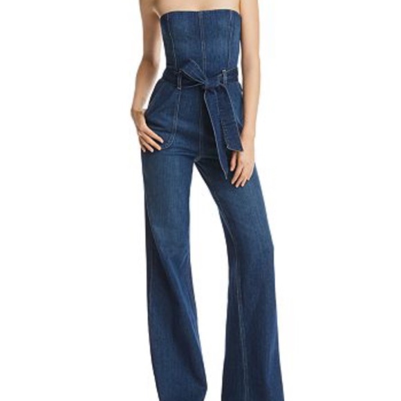 alice olivia denim jumpsuit